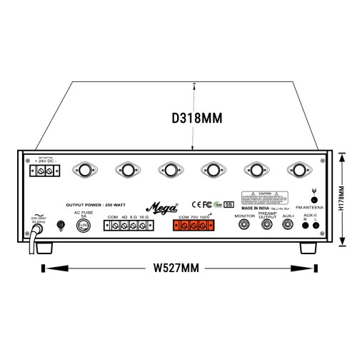 Denson  250U High power mixer Amplifier